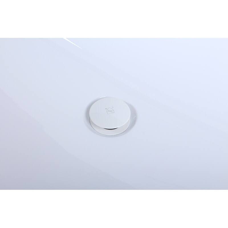 Indigo Home 67 inch Soaking Rectangular Bathtub in Glossy White