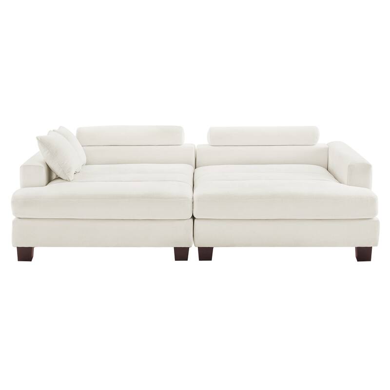 88"W 3-Seater Sofa Chenille Upholstered Couch Modern Loveseat Sofa Wooden Frame Sofa for Living Room