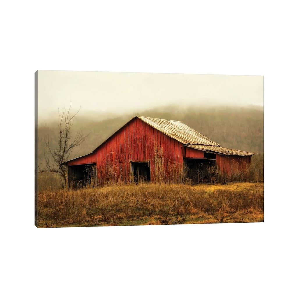 iCanvas "Skylight Barn in the Fog" by Andy Amos Canvas Print