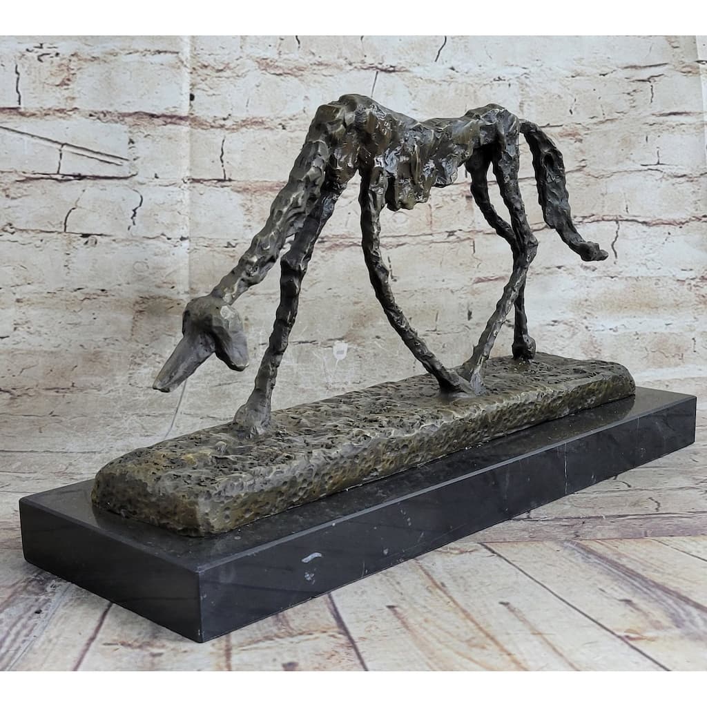 Modern Artwork - Dog 1951 - Signed - Animal Bronze Sculpture Statue Figure