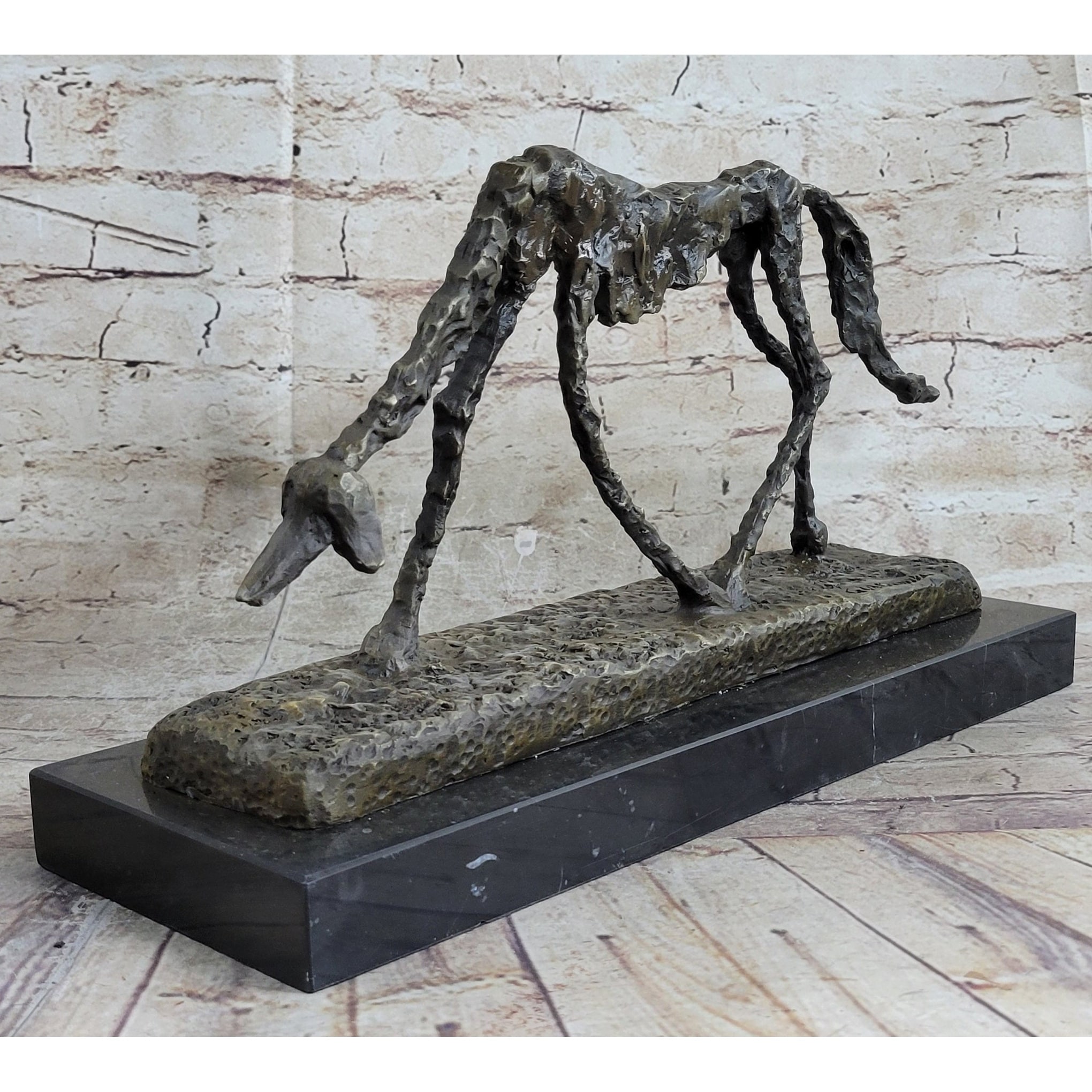 Modern Artwork - Dog 1951 - Signed - Animal Bronze Sculpture Statue Figure