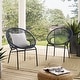 preview thumbnail 31 of 31, Corvus Sarcelles Woven Wicker Indoor/Outdoor Chairs (Set of 2)