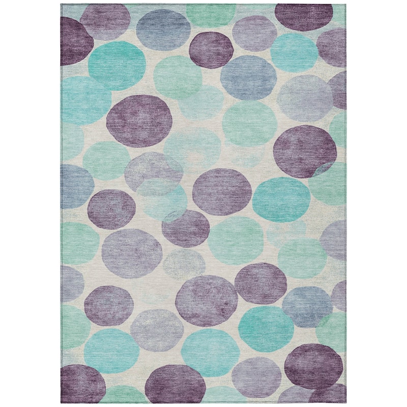 HomeRoots Geometric Transitional Rectangle Outdoor Rug