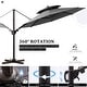 preview thumbnail 4 of 36, VredHom 11.5 Ft Outdoor Double Top Cantilever Umbrella with Cross Stand