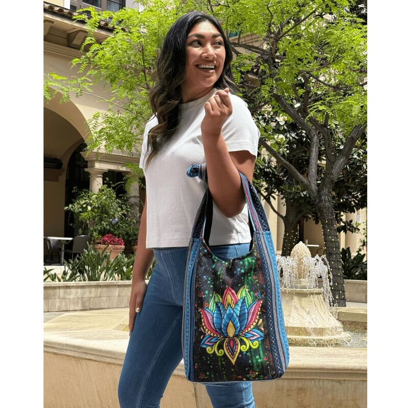 Kathmandu Collection Lotus Handmade Hobo Bag