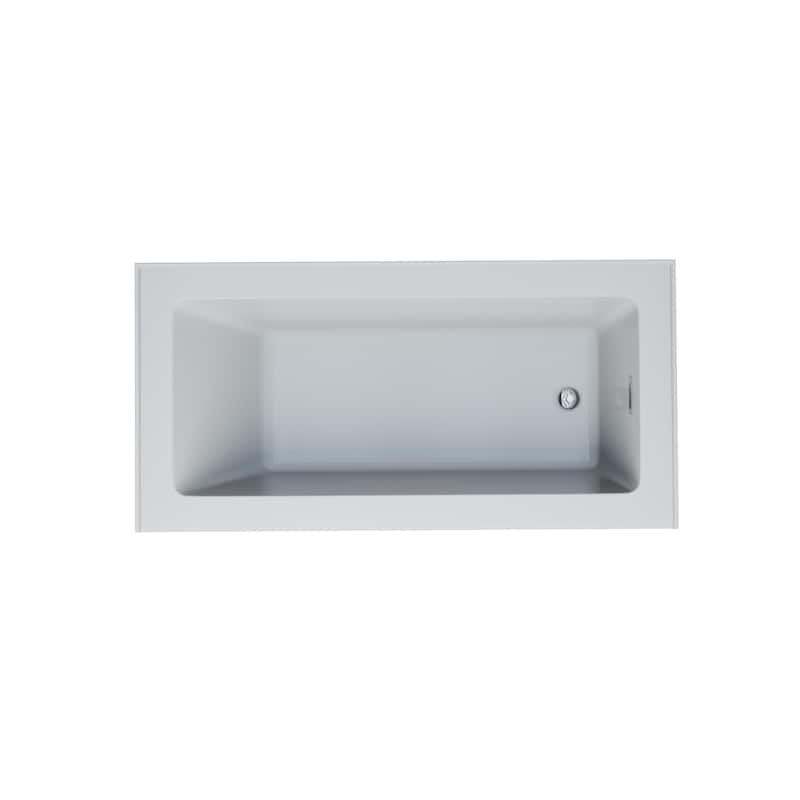 Provenza White Alcove Bathtub with Right Drain and Chrome Hardware