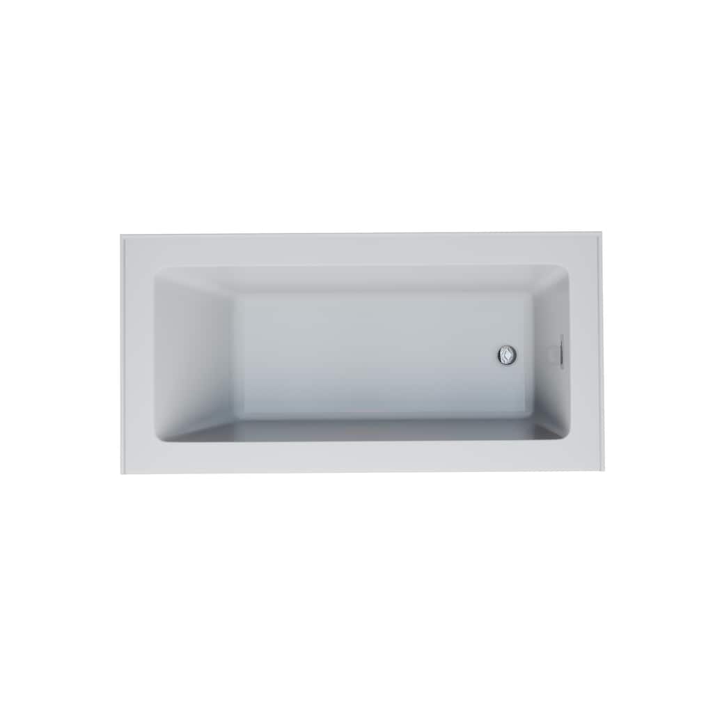 Provenza White Alcove Bathtub with Right Drain and Chrome Hardware