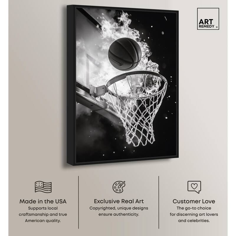 Scorch Some Hoops Canvas by Art Remedy