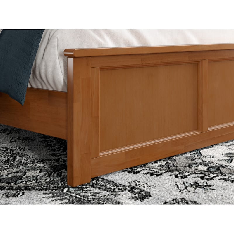 Charlotte Solid Wood Low Profile Platform Bed with Matching Footboard