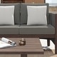 preview thumbnail 7 of 14, Corvus Iona 4-piece Patio Eucalyptus Wood and Rope Sofa Seating Set with Sunbrella Fabric