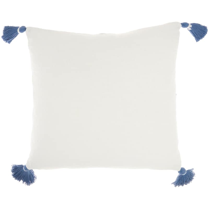 Mina Victory Life Styles Blue Throw Pillow , ( 20"X20" )