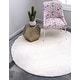 preview thumbnail 9 of 25, Shag Laurian Collection Area Rug Snow White - 10'2" Round