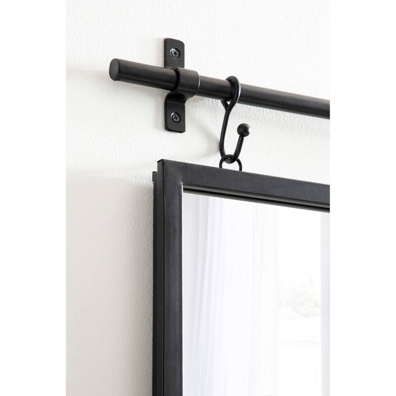 Kate and Laurel Gammons Hanging Farmhouse Wall Mirror with Lower Shelf