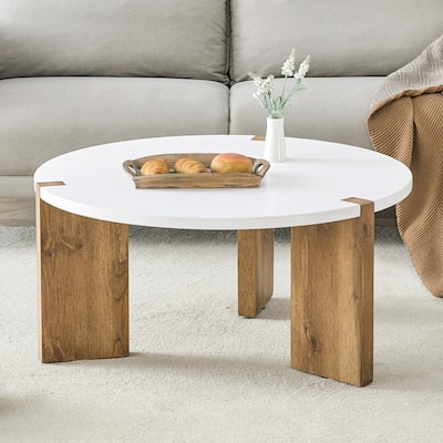 Unique Embedded Design Coffee Table with Three Table Legs Dining Table End Table Accent Table