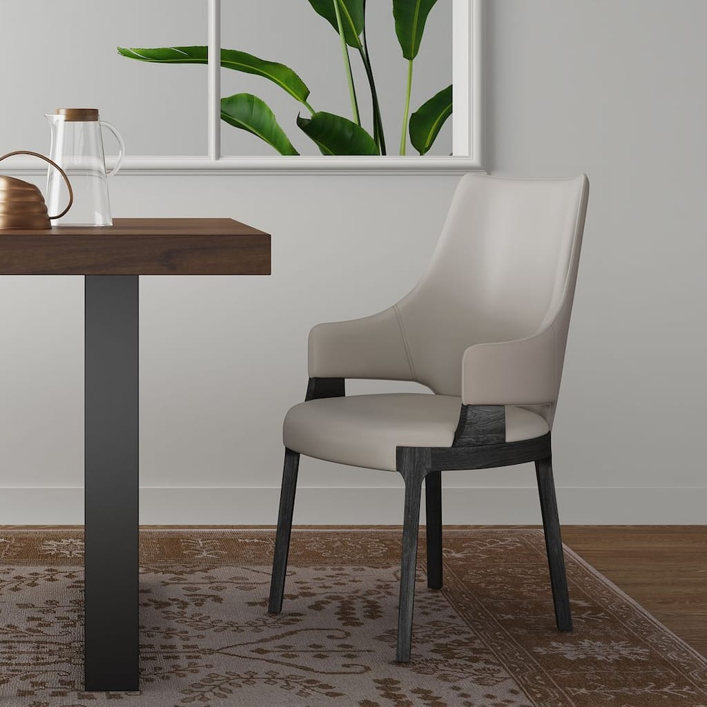Manhattan Comfort Kara Modern Velvet Upholstered Dining Arm Chair