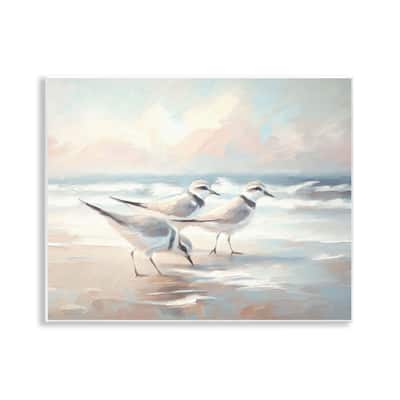 Stupell Sandpipers Under Warm Beach Sun Wall Plaque Art Design By Ramona Murdock