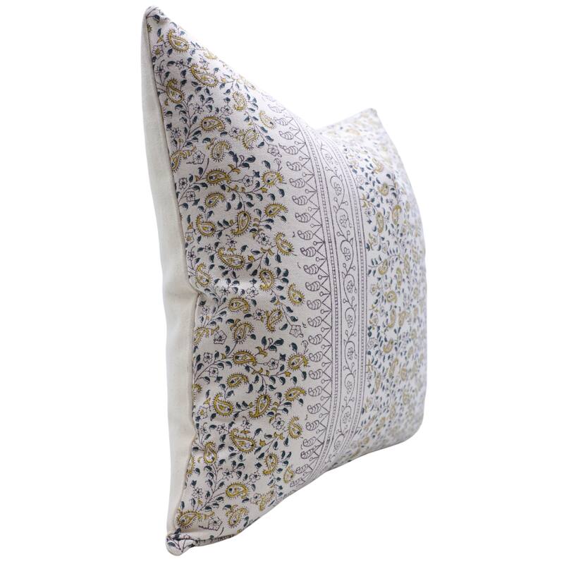 Fabdivine Cotton Floral Block print pillow Cover