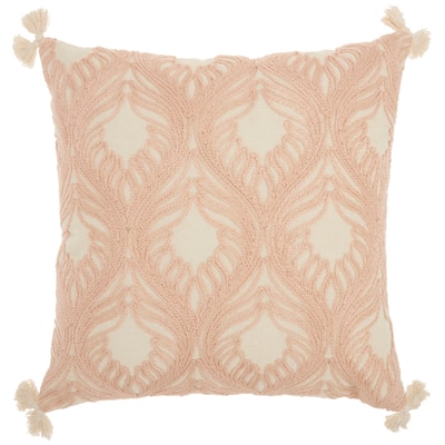 Mina Victory Life Styles Blush Throw Pillow , ( 18" x 18" )