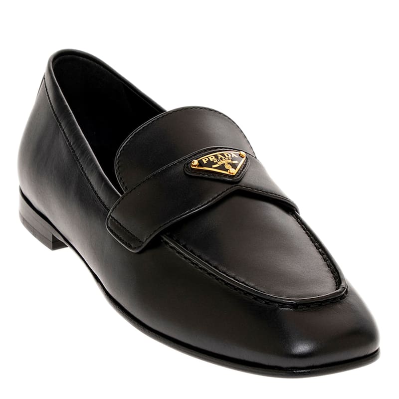 Prada Loafers with Triangle Logo - 40 EU