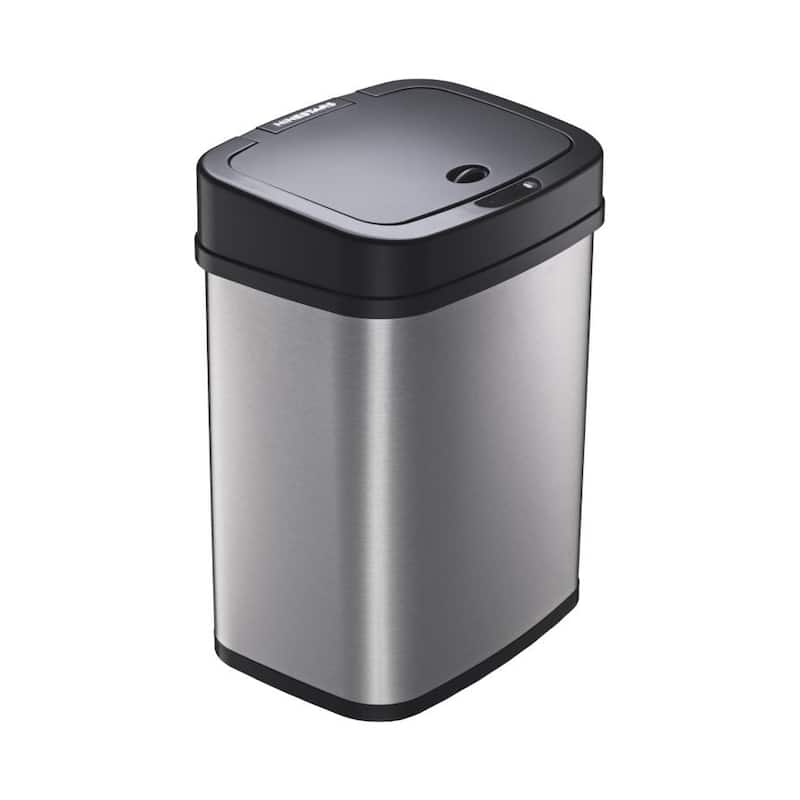 NINESTARS CBDZT5028/15.5 Stainless Steel Motion Sensor Trash Can Set
