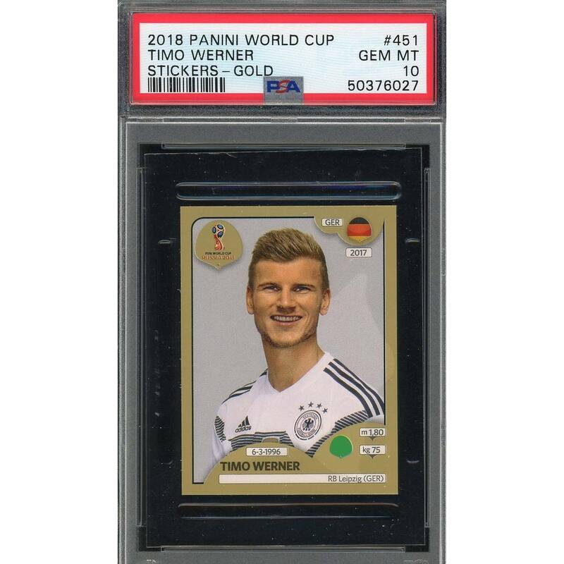 Timo Werner 2018 Panini World Cup Gold Stickers Card #451 PSA 10 - 8'6" x 11'6"