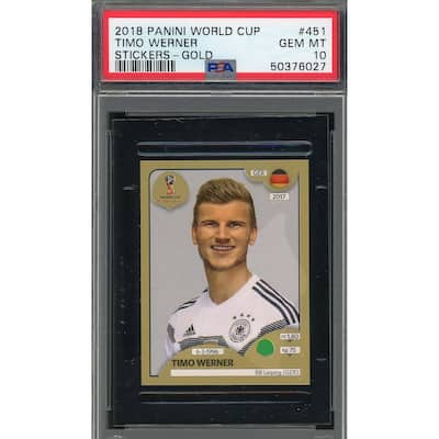 Timo Werner 2018 Panini World Cup Gold Stickers Card #451 PSA 10 - 8'6" x 11'6"