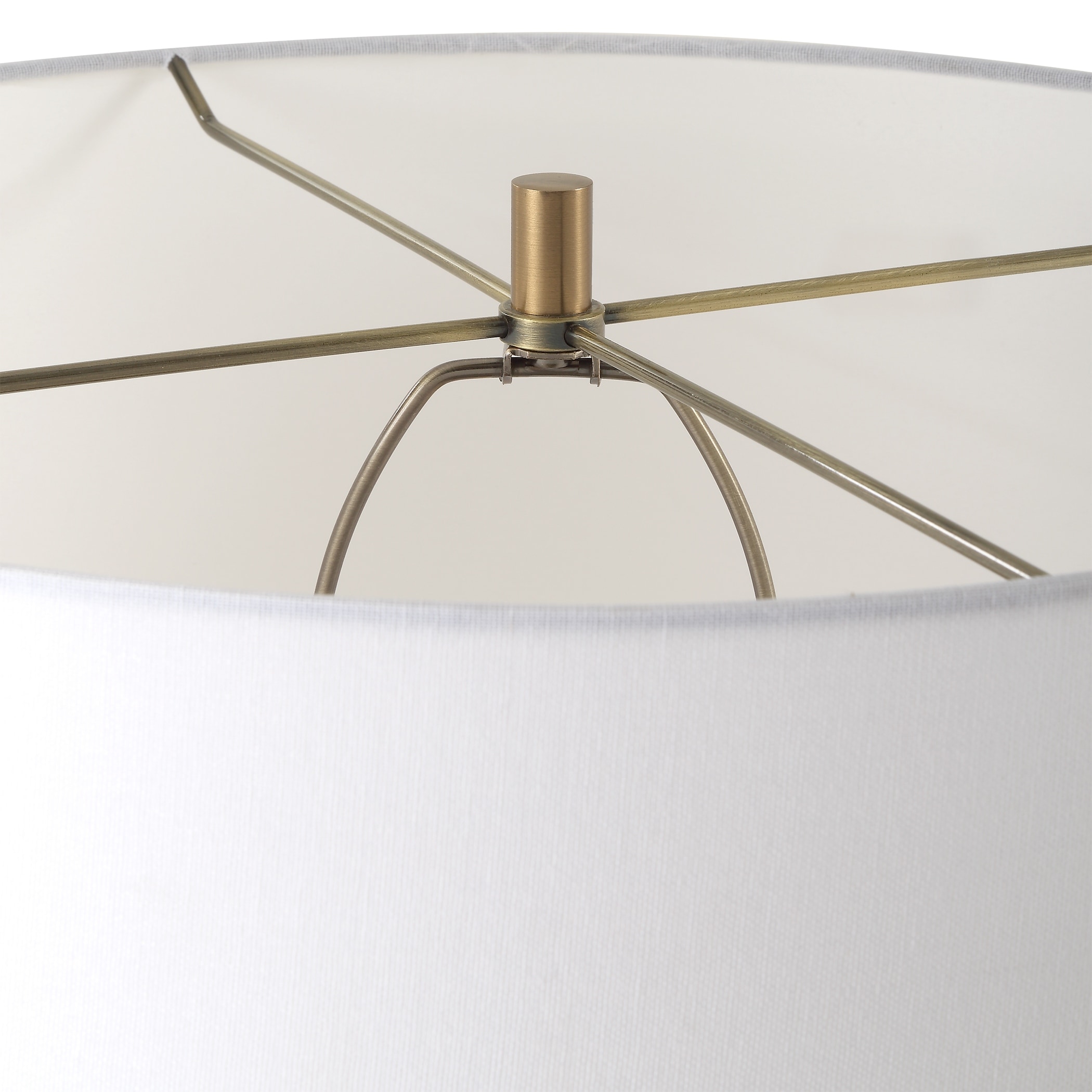 Uttermost Knox Travertine Floor Lamp - 66'' H X 20'' W X 20'' D