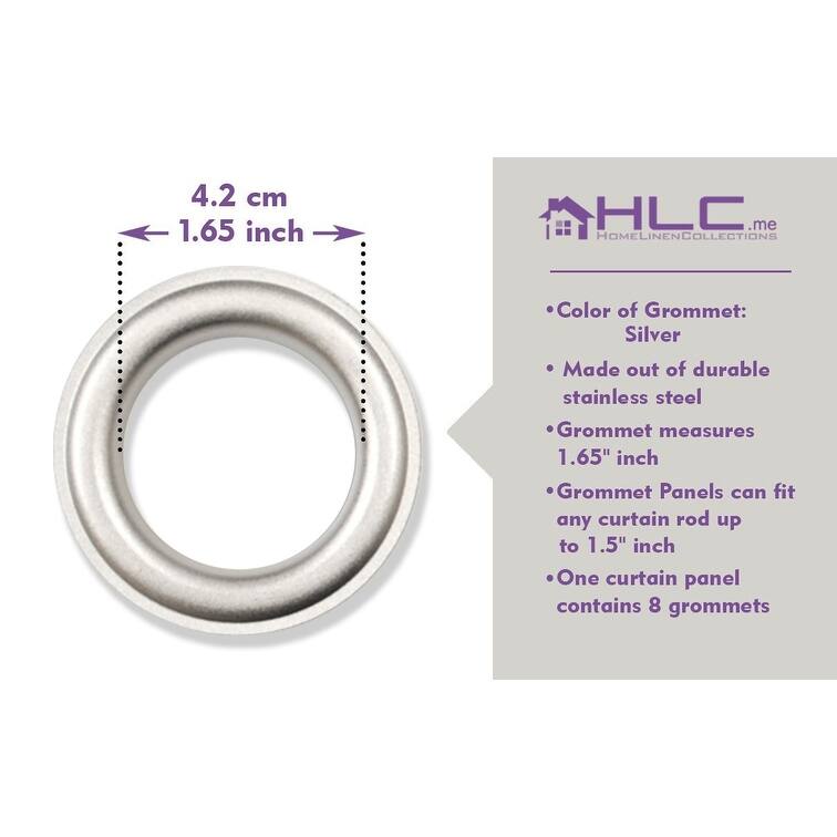 HLC.me Camden 100% Blackout Thermal Energy Efficient Window Curtain Grommet Panels Living Room Bedroom, Set of 2