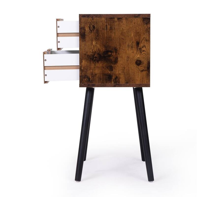 Set of 2 Modern Nightstand with 2 Drawers