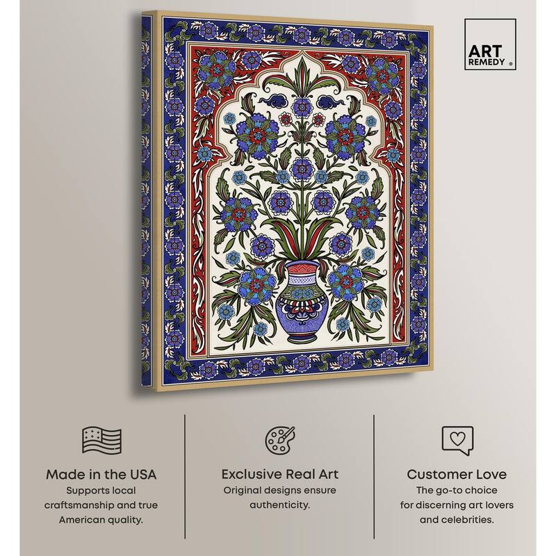 Royal Vase Bloom Canvas by Art Remedy, Gallery Wrapped