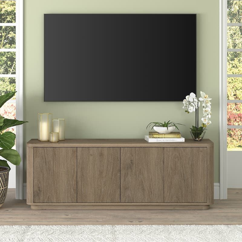 Easton Rectangular Fluted TV Stand for TV's up to 75" - 68" Wide