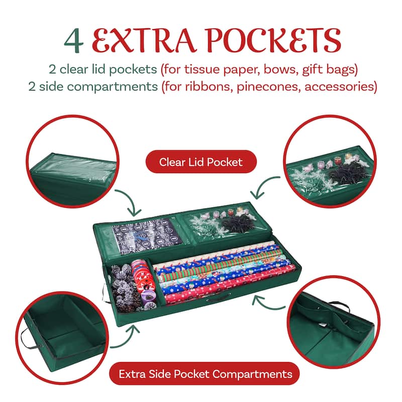 Elf Stor 30" Wrapping Paper, Ribbon and Bows Organizer