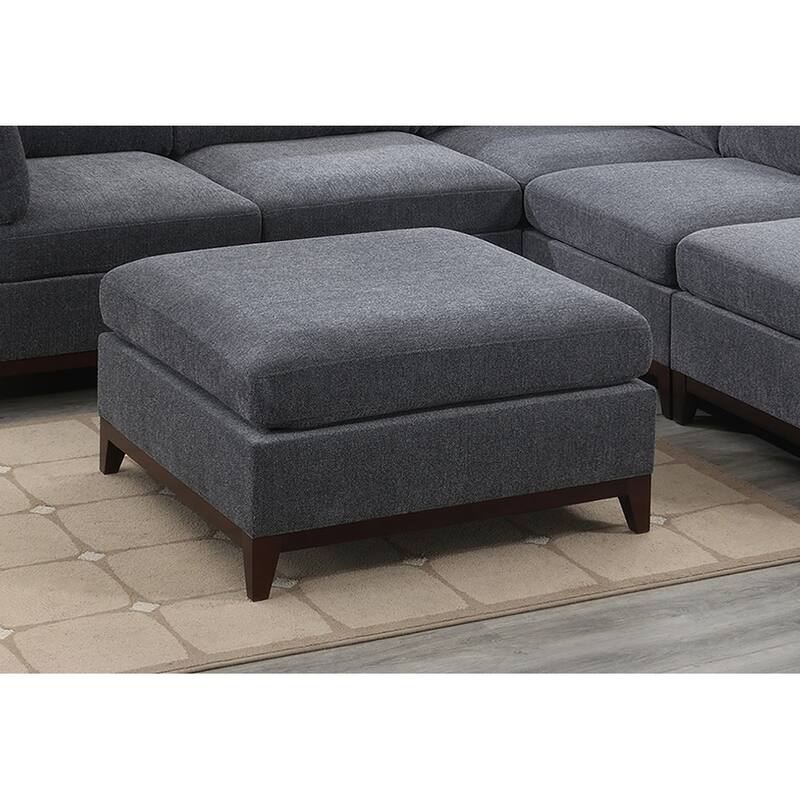 Ash Grey Chenille Sectional Modular