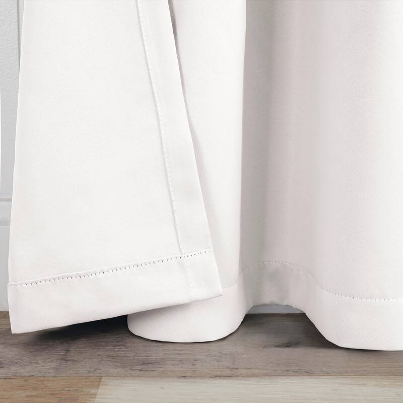 Modern Solid Room Darkening Blackout Curtains, Rod Pocket, Set of 2