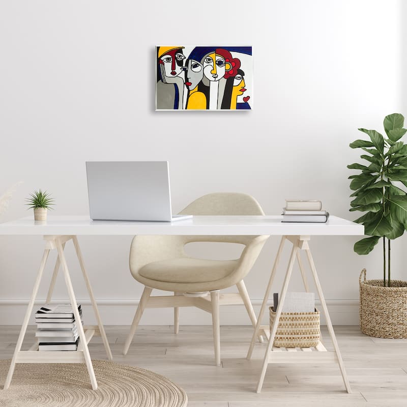 Stupell Primary Hues Faces Portrait Wall Plaque Art Design By Ruth Fromstein
