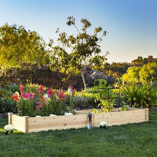 SUNCROWN 8-foot Wooden Garden Bed Planter Box. Opens flyout.