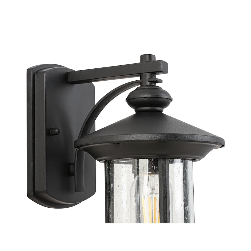 Waterproof Outdoor Hardwired Wall Lantern Sconce with Clear Glass