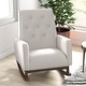 preview thumbnail 4 of 8, Westham Modern Indoor Nursery Rocking Armchair for Bedroom and Livingroom Beige Linen
