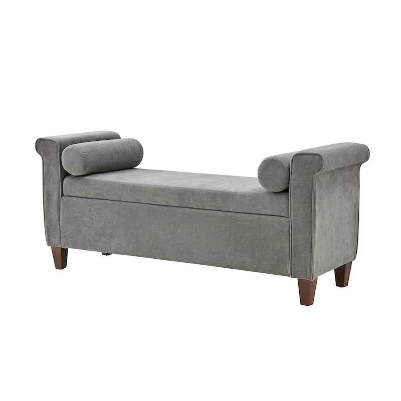 Rita 54.3'' Wide Traditional Storage Bench with 2 Pillows by HULALA HOME