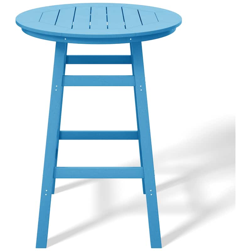 Polytrends Laguna Hdpe All Weather Outdoor Patio 35" Round Bar Table