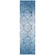 SAFAVIEH Madison Stella Boho Chic Ogee Trellis Rug - 2'3" x 14' Runner - Navy/Blue