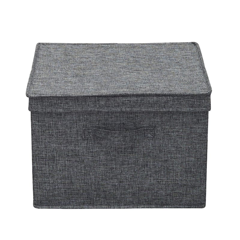 Household Essentials Square KD Storage Box with Lid, Set of 2