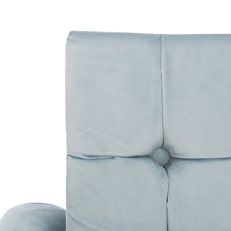 SAFAVIEH Nansy Contemporary Tufted Velvet Accent Chair - 32.7" x 31.5" x 28.4" - 34Wx31Dx29H