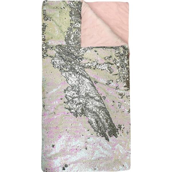 slide 2 of 2, Heritage Kids Reversible Sequin Sleeping Slumber Bag Pink