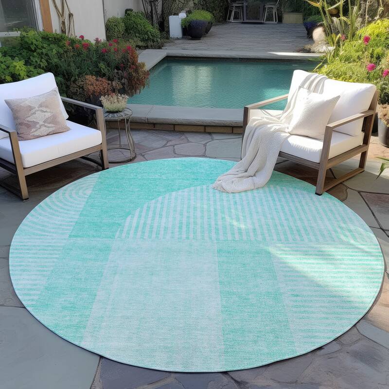 Machine Washable Indoor/ Outdoor Chantille Modern Deco Rug