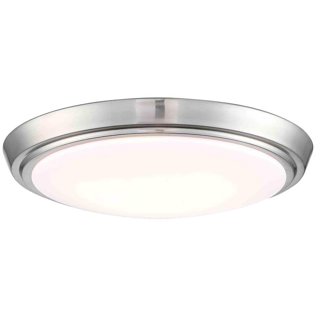 Dimmable Brushed Nickel Flush Mount Light Drum Ceiling Fixture