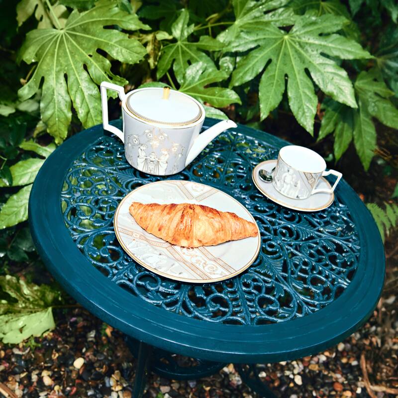 Wedgwood Renaissance Grey Teapot & Teacup Set - N/A