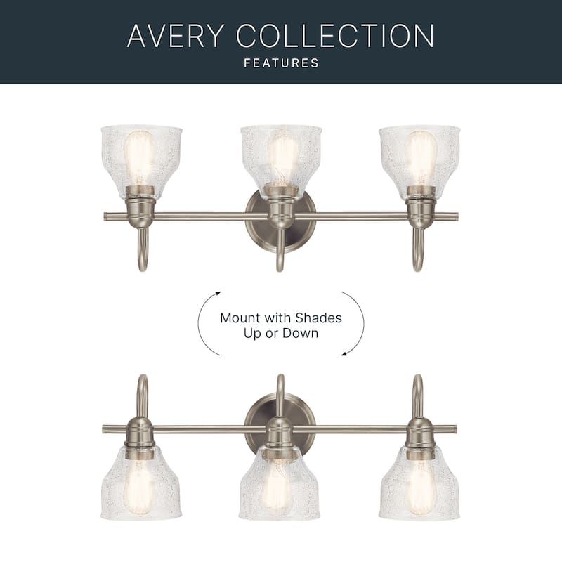 Kichler Lighting Avery 3-light Brushed Nickel Bath Vanity Fixture