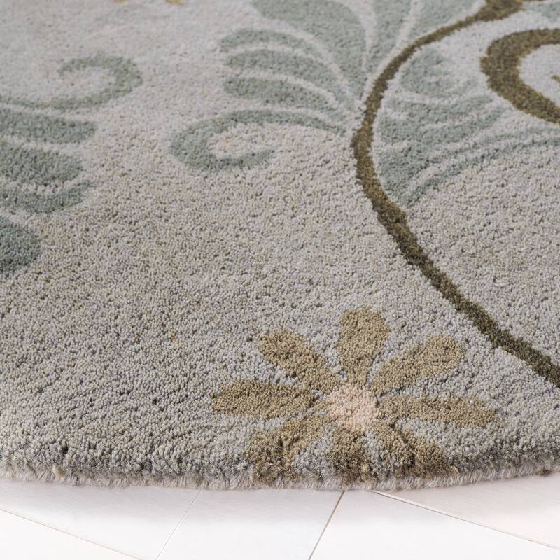 SAFAVIEH Handmade Soho Kailey Scrolls Grey New Zealand Wool