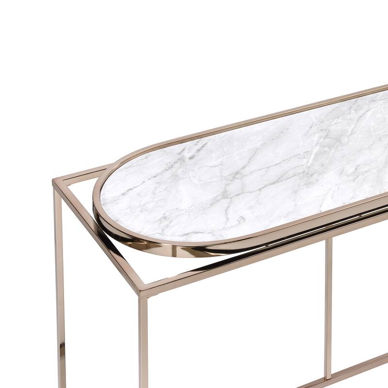 Jaide Contemporary 48-inch Steel Sofa Table by Furniture of America